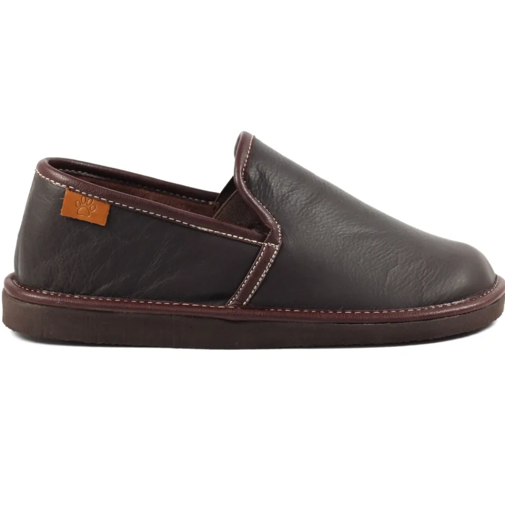 Lunar Shoes Babouche Duke Marron-Homme Chaussons Pour Hommes
