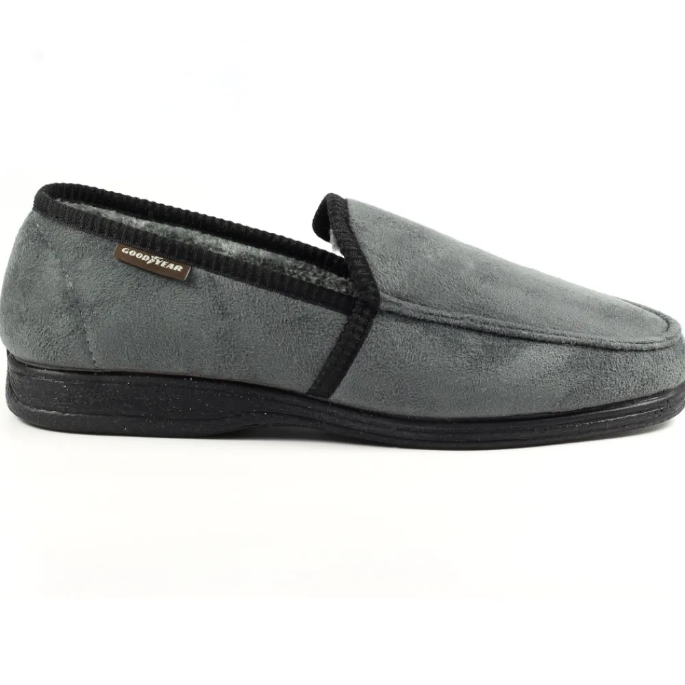 Lunar Shoes Babouche Eden Grise-Homme Chaussons Pour Hommes
