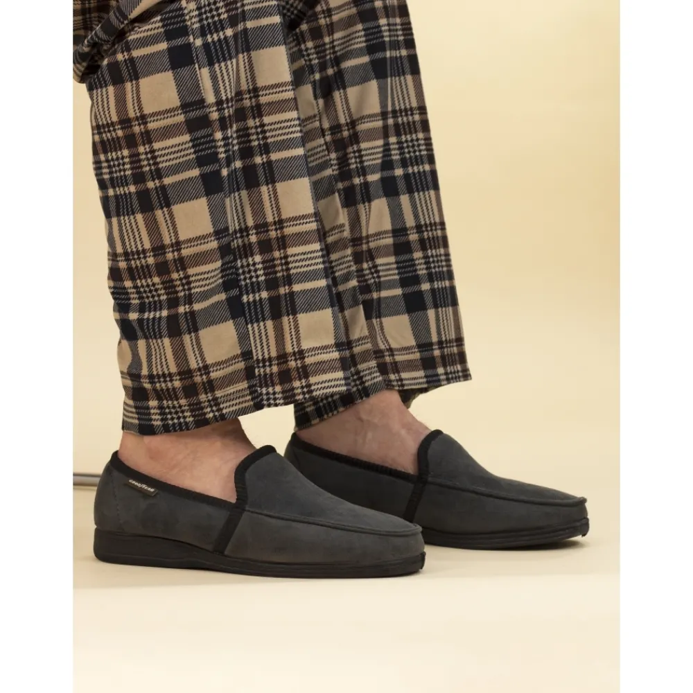 Lunar Shoes Babouche Eden Grise-Homme Chaussons Pour Hommes