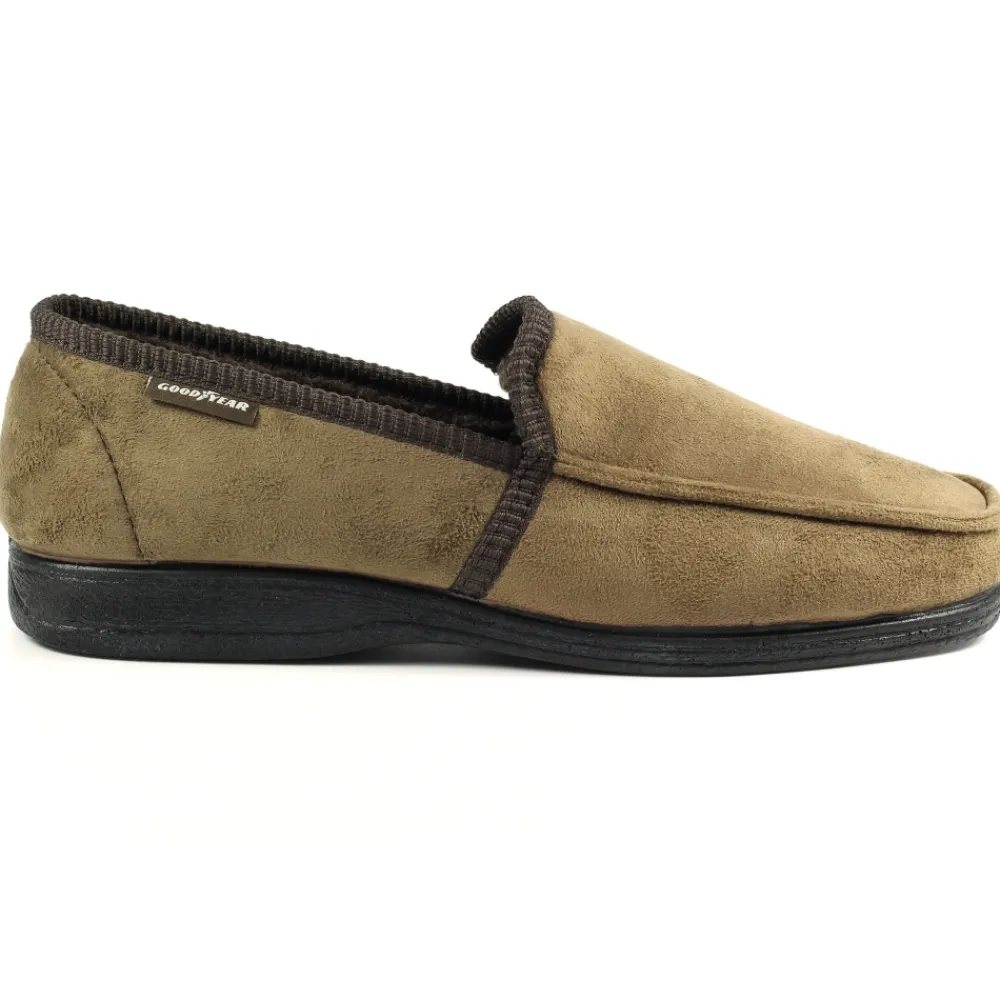 Lunar Shoes Babouche Eden Marron-Homme Chaussons Pour Hommes