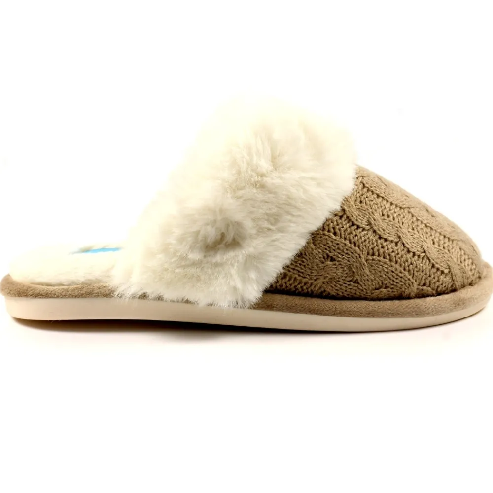 Lunar Shoes Babouche Nika Beige- Chaussons En Coffret Cadeau | A Enfiler