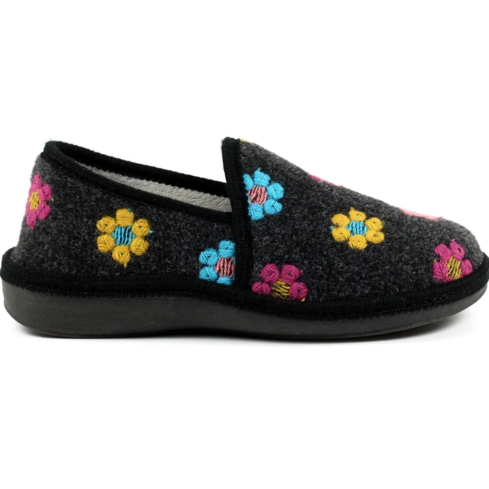 Lunar Shoes Babouche Sépale Noire- A Enfiler