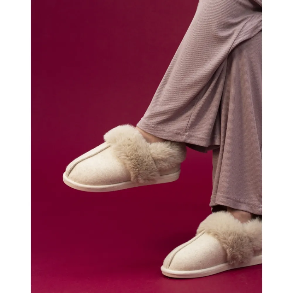 Lunar Shoes Chausson beige Ember ii- Chaussons En Coffret Cadeau | Bottine