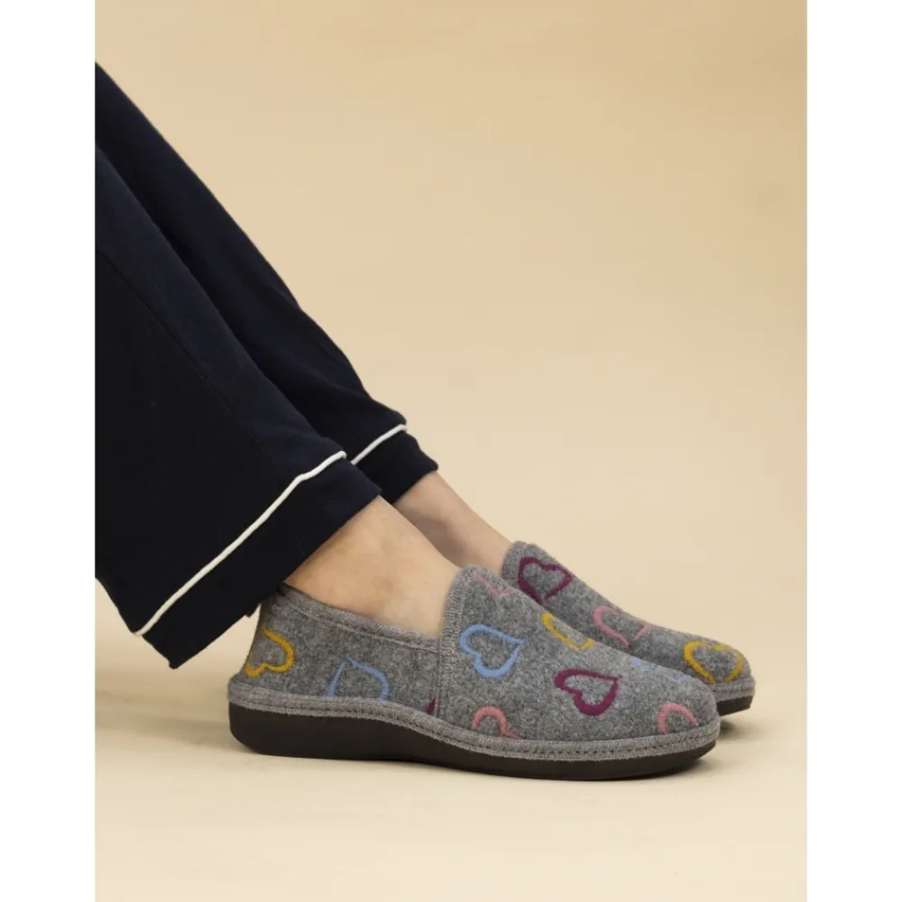 Lunar Shoes Chausson Gris Joyeux- Bottine | A Enfiler