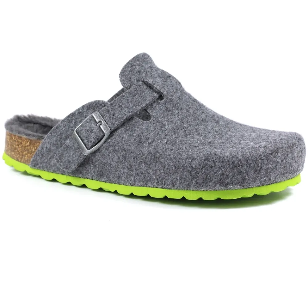 Lunar Shoes Chausson Mixon Gris-Femme Chaussons Pour Hommes | Chaussons Pour Femmes