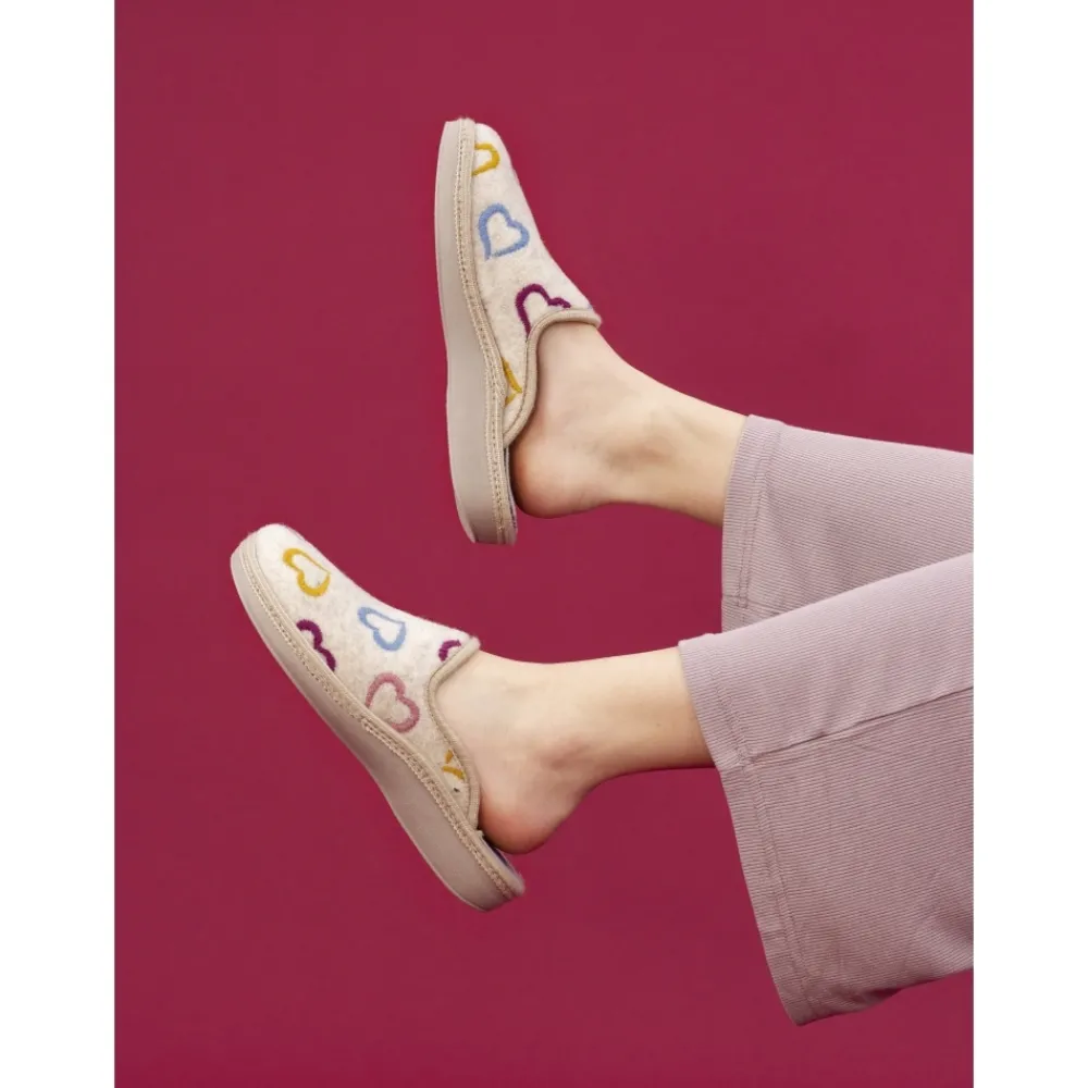 Lunar Shoes Chausson Mule Beige Love- A Enfiler | Mule