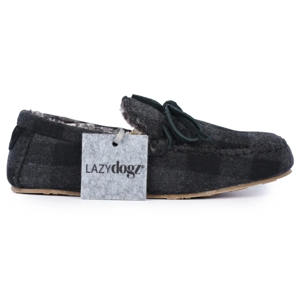 Lunar Shoes Chaussons Mocassins En Feutre À Carreaux Pour Hommes-Femme Chaussons Pour Hommes | Chaussons Pour Femmes