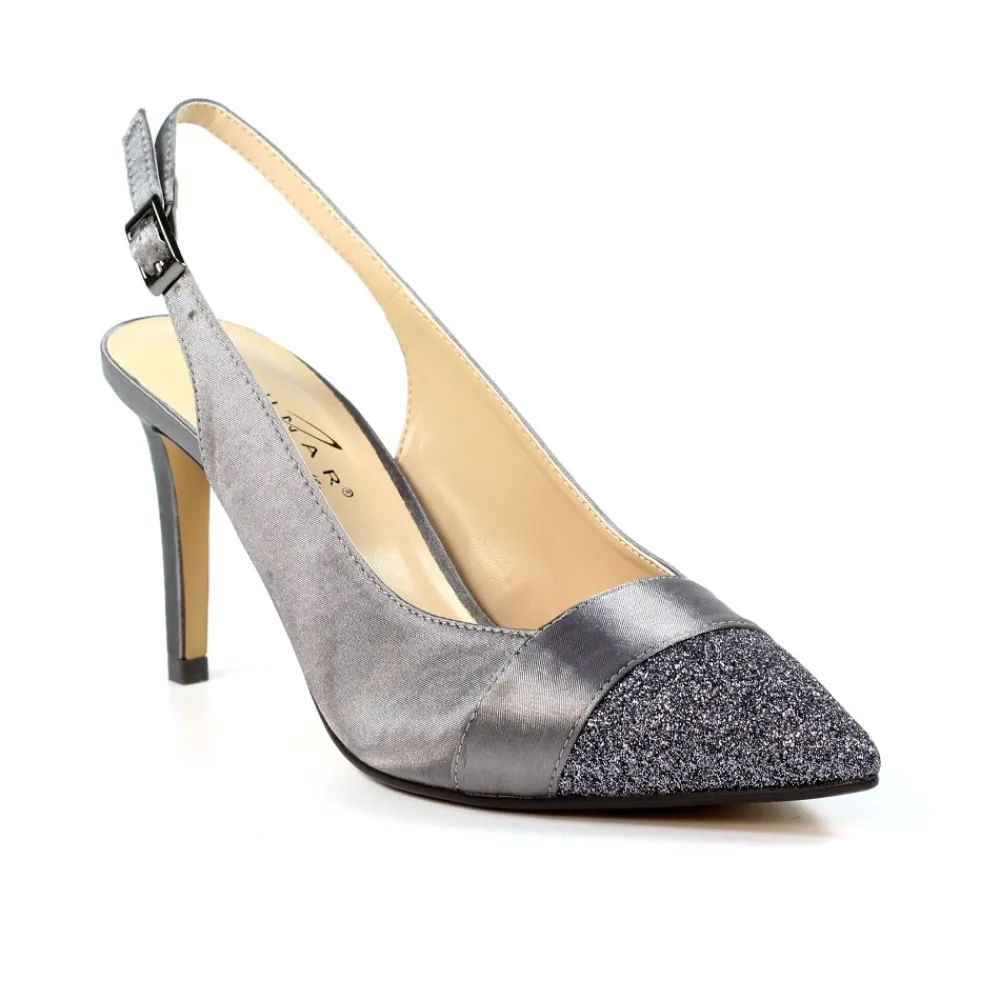 Lunar Shoes Escarpin à bride arrière gris foncé Rowena- Chaussures Et Sacs Assortis | Escarpins