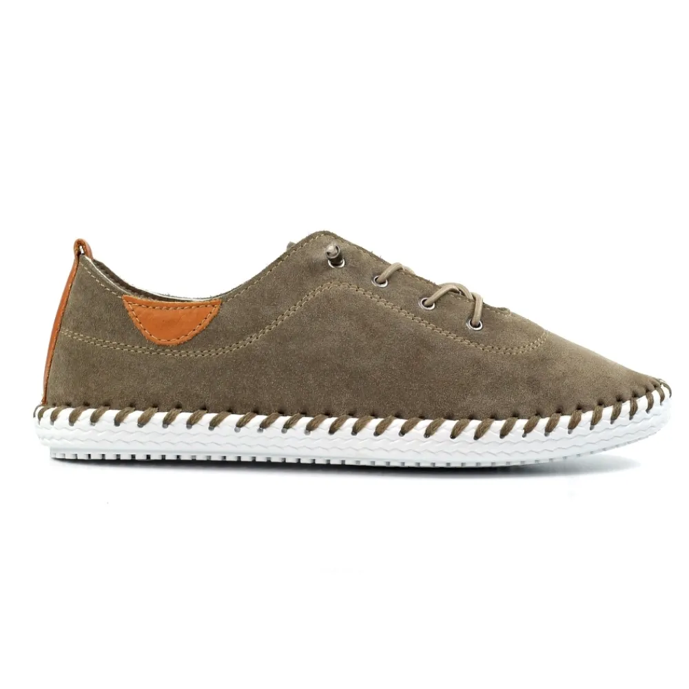 Lunar Shoes Tennis St Lawrence En Cuir Taupe- Chaussures Habillées | Chaussures Plates